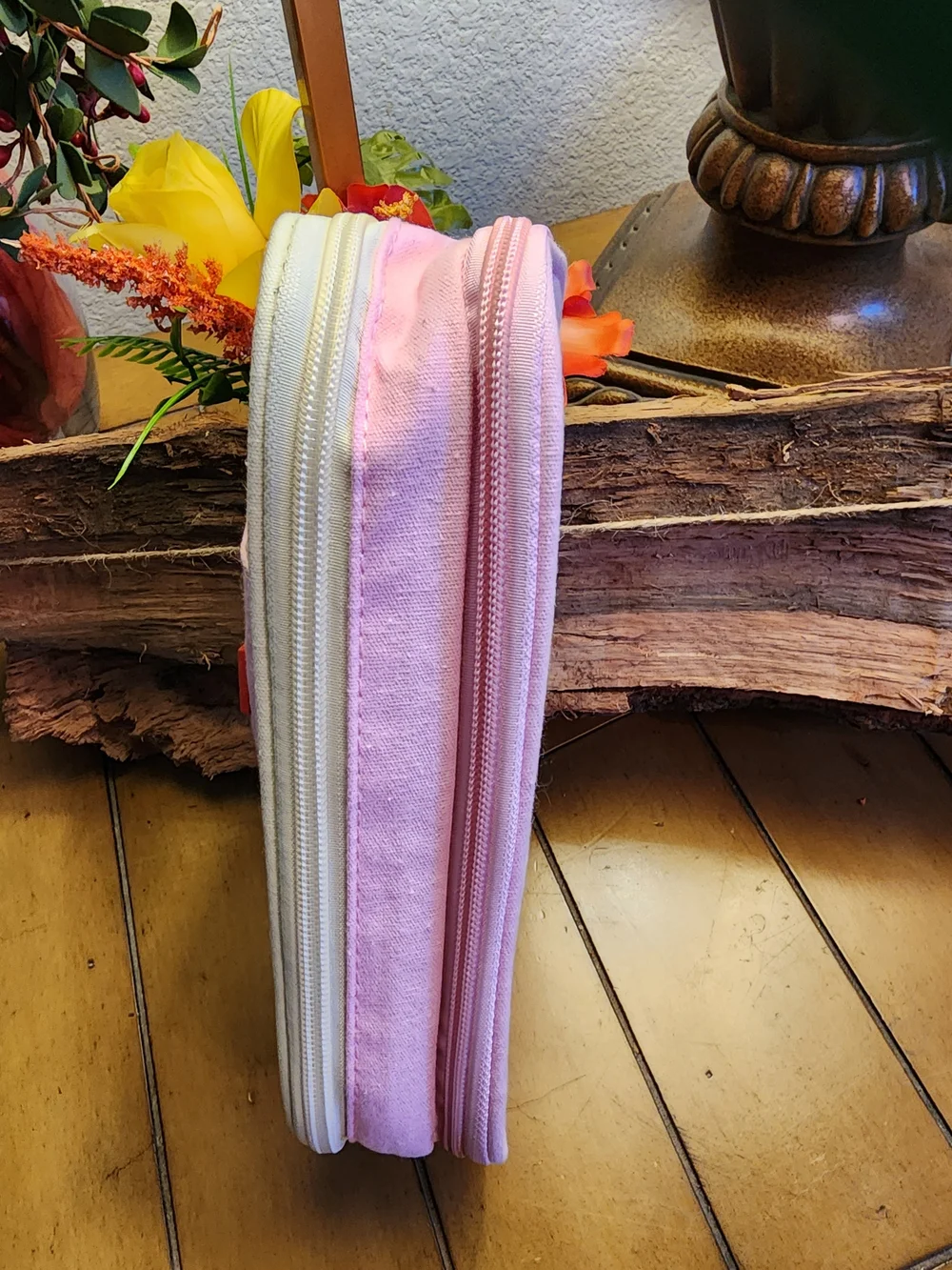 Deer & Forest Pink and White Expandable Pencil Case